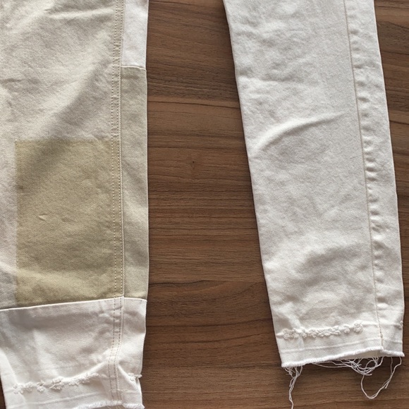 Free People white Jax Patched Skinny Jeans - Picture 3 of 4